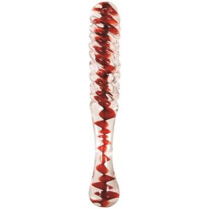 Eve's Sweetheart Swirl Glass Dildo - by Adam & Eve