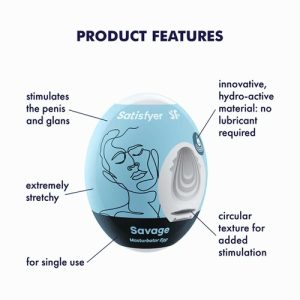 Satisfyer Masturbator Egg Single (Savage)