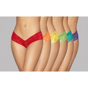 Neon Rainbow Low Rise Panty 6/Pack